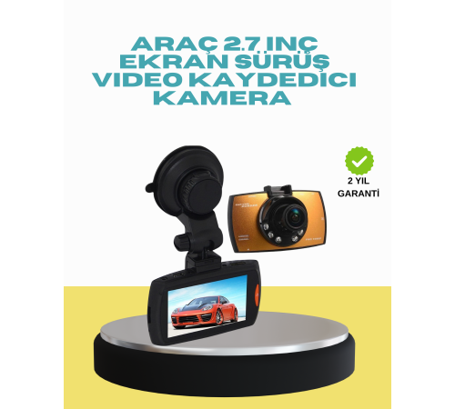 Araç İçi HD DVR Kamera G Sensor ve Hareket Algılama Özellikli