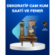 Deniz Feneri Tasarımlı Ahşap Kum Saati – Retro Masa Aksesuarı