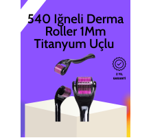 Evde Güvenli Kullanım İçin Titanyum Derma Roller – Siyah Saplı