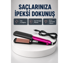 Profesyonel İyon Teknolojili Saç Düzleştirici – 220°C Hızlı Isınma ve LED Ekranlı Tasarım