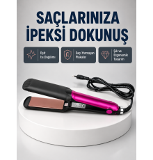 Profesyonel İyon Teknolojili Saç Düzleştirici – 220°C Hızlı Isınma ve LED Ekranlı Tasarım