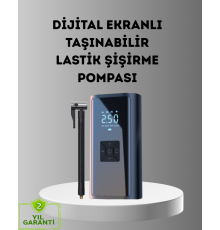 Dijital Ekranlı Kablosuz Hava Pompası LED Işıklı 12V 80W