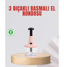 Manuel Mutfak Rondosu Keskin Bıçaklı Geniş Hazneli