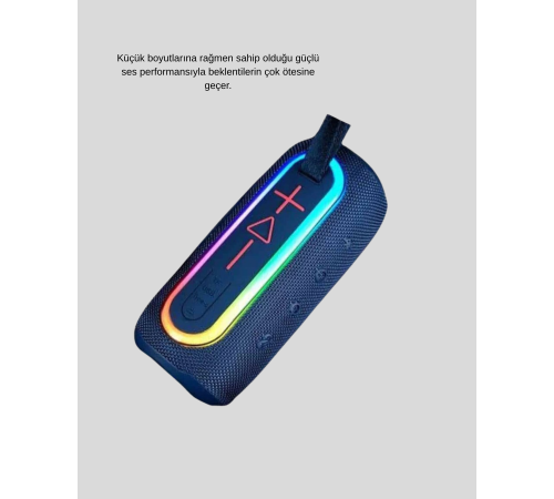 Mini Mavi Bluetooth Hoparlör Şık Görünüm ve Taşınabilir Güçlü Ses