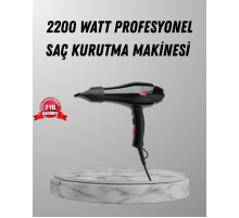 2200W Fön Makinesi – Profesyonel AC Motor, Soğuk ve Sıcak Üfleme