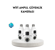 Ampul Tipi WiFi Kamera 2MP Lensli Full HD Görüntü ve Akıllı Hareket Algılama