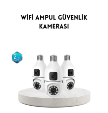 Ampul Tipi WiFi Kamera 2MP Lensli Full HD Görüntü ve Akıllı Hareket Algılama