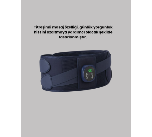 Dijital Ekranlı Isıtmalı Masaj Kemeri Bel Çevresi 100 cm Altı İçin Uygun