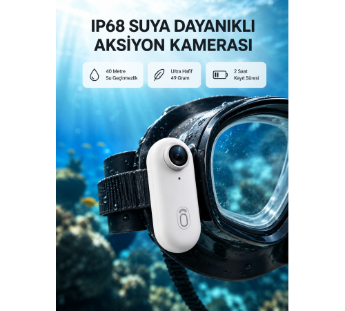 4K Suya Dayanıklı Aksiyon Spor Kamerası 120° Geniş Açı ve WiFi Destekli