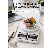 Taşınabilir Hassas Tartı – 5kg Kapasite, 1g Ölçüm, Gram ve Ons Desteği Yeni Nesil