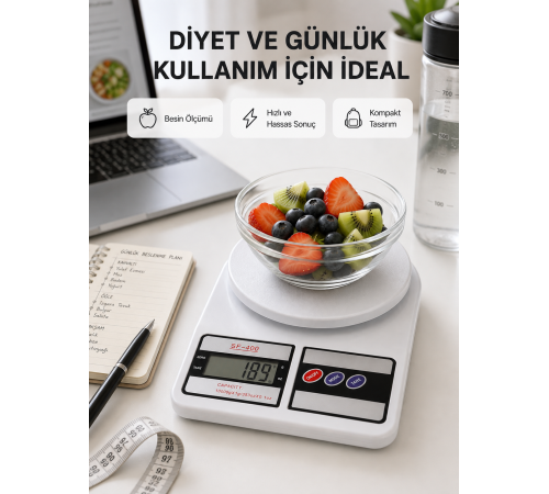 Taşınabilir Hassas Tartı – 5kg Kapasite, 1g Ölçüm, Gram ve Ons Desteği Yeni Nesil