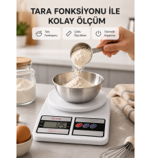 Hassas Dijital Mutfak Tartısı 1g Doğruluk, LCD Ekran, Otomatik Kapanma Yeni Nesil