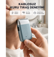 Şarjlı Kuru Kullanım Tıraş Makinesi – Kablosuz, Taşınabilir