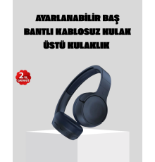 Kablosuz Bluetooth Kulaklık 5.0 18 Saat Kullanım Dinamik Sürücü Siyah