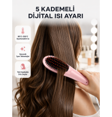Seramik Plakalı Elektrikli Saç Düzleştirici – Hızlı Isınma, Uzun Kablo, 25W–39W Güç