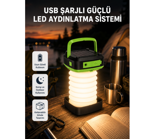 Taşınabilir Şarjlı LED Lamba – Dokunmatik Kontrol, Üç Kademeli Işık ve Uzun Ömürlü Pil Performansı