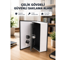 Anahtarlı Gizli Kitap Kasa – Metal İç Yapı, Kamuflajlı Sözlük Tasarım