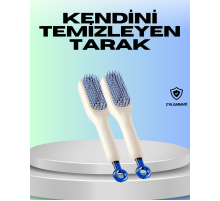 Kendini Temizleyen Ergonomik Saç Tarağı – ABS Gövde, Silikon Diş