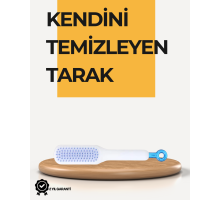 Kendi Kendini Temizleyen Saç Tarağı – Anti-Statik, Silikon Uçlu, ABS Malzeme, 22x4 cm