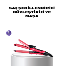 Dereceli Seramik Saç Düzleştirici – 5 Isı Seviyesi, 200°C Maksimum Sıcaklık