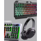 Set Işıklı Klavye Mouse + Bluetooth 5.2 Kulaklık  Paketi