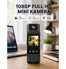 180 Derece Dönebilen Mini Kamera Full HD TFT Ekran Hareket Sensörlü (Kopya)