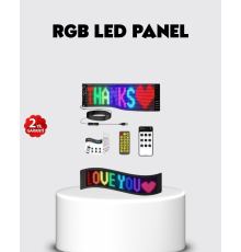 RGB LED Panel – USB Güç Girişli, GIF ve Yazı Gösterimli Akıllı Ekran