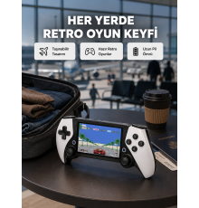 4.3 İnç Ekranlı Retro Oyun Konsolu – 64 GB Hafızalı, Şarjlı ve Multimedya Destekli