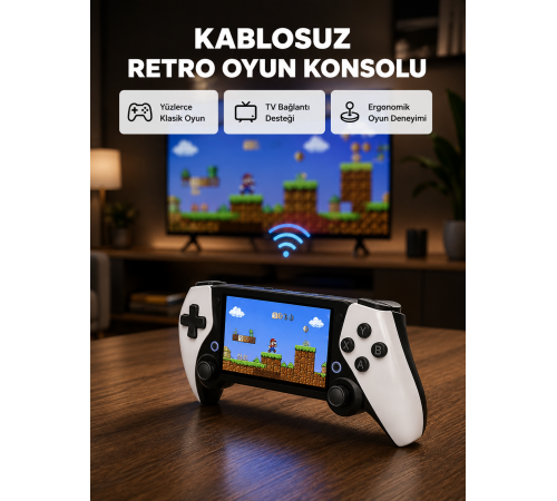 Taşınabilir El Konsolu – 4.3 İnç TFT Ekran, 64 GB Dahili Oyun Hafızalı