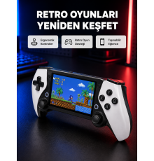 Taşınabilir Retro Oyun Konsolu – 4.3 İnç Ekran, 64 GB Hafıza ve Klasik Oyun Arşivi