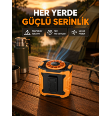 Turbo Mini Taşınabilir Fan – 100 Kademeli Dijital Hız Kontrolü ve Type-C Şarj