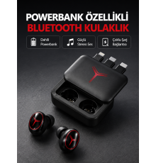 Powerbank Özellikli Bluetooth Kablosuz Kulaklık – Dokunmatik Kontrol, Uzun Pil Ömrü, Ergonomik Tasarım