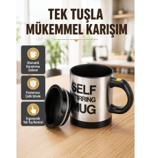 Akıllı Kendi Kendini Karıştıran Termal Kupa – Paslanmaz Çelik