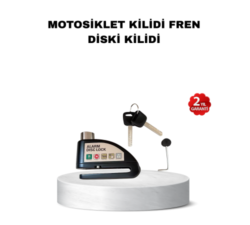 110 dB Alarmlı Disk Fren Kilidi Su Geçirmez Çelik Gövde Motosiklet Güvenlik