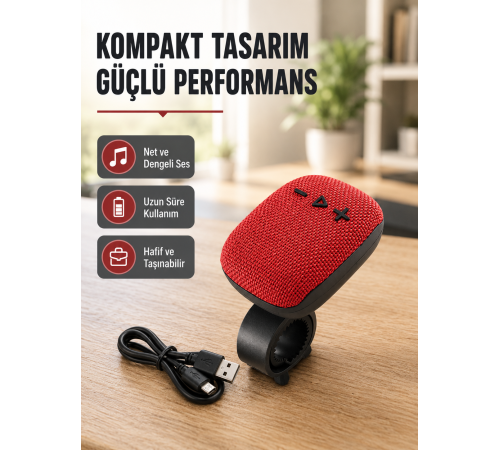 Bluetooth 5.1 Kablosuz Hoparlör – Güçlü Bas, FM Radyo ve Çoklu Giriş Destekli