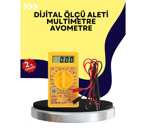 Dijital Multimetre Ölçü Aleti AC DC Ölçüm ve LCD Ekranlı