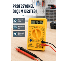 Dijital Multimetre Ölçü Aleti AC DC Ölçüm ve LCD Ekranlı Yeni Nesil