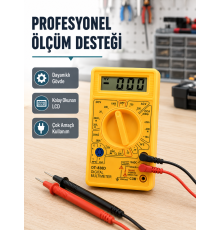 Dijital Multimetre Ölçü Aleti AC DC Ölçüm ve LCD Ekranlı Yeni Nesil
