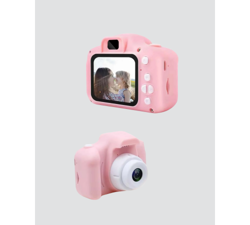 8MP Mini Çocuk Fotoğraf Makinesi – Pembe Ses Kaydı Özellikli