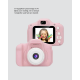 8MP Mini Çocuk Fotoğraf Makinesi – Pembe Ses Kaydı Özellikli