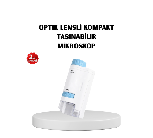 LED Işıklı Mikroskop 80X–200X Zoom Eğitici Bilim Seti ve Taşınabilir