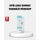 Taşınabilir Eğitim Mikroskobu 80X–200X LED Işıklı ve Darbeye Dayanıklı
