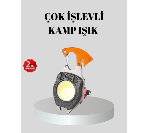 Çok Fonksiyonlu Anahtarlık Fener – Güçlü LED Işıklı, Şarjlı, Düdüklü ve Tornavidalı Mini El Feneri