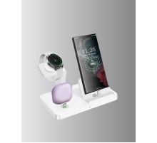 4’lü Kablosuz Şarj Standı iPhone Watch ve AirPods Çoklu Şarjlı