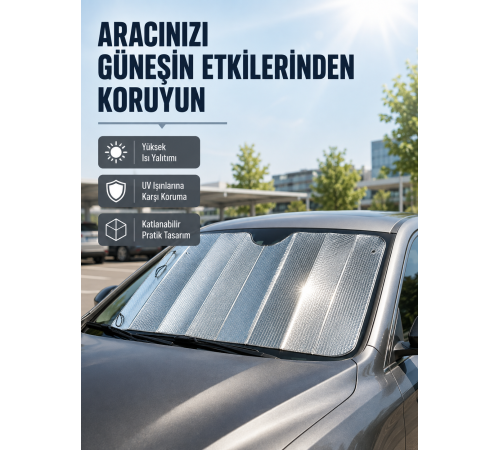 Araba Güneşliği Alüminyum Yansıtıcı Yüzeyle Etkili Isı Koruması