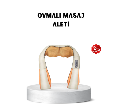 Ergonomik Ovmalı Masaj Aleti – Isıtmalı, Yoğurmalı, Boyun ve Bel Rahatlatıcı Masaj Makinesi