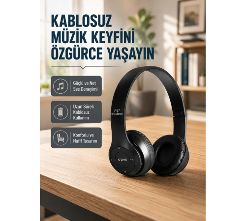 Kablosuz Bluetooth Kulaklık – Suya Dayanıklı ve Uzun Ömürlü Kullanım