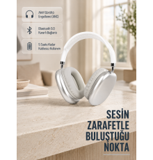 Bluetooth 5.0 Kulak Üstü Kulaklık – Uzamsal Ses, Gürültü Engelleme, Ergonomik Tasarım