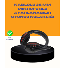 Kırmızı  Kulaklığı Bilgisayar Uyumlu Stereo Yüksek Ses Kaliteli