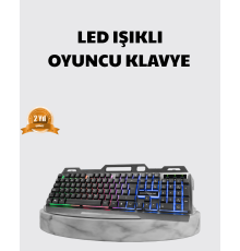 Profesyonel  Klavye Mouse Seti – RGB Işıklı, Türkçe Q, DPI Ayarlı, Dayanıklı Gövde